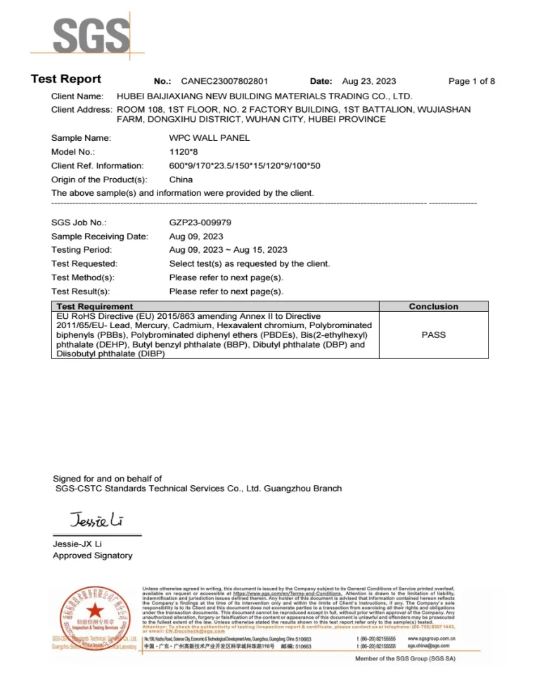 SGS-rohs Environmental protection testing